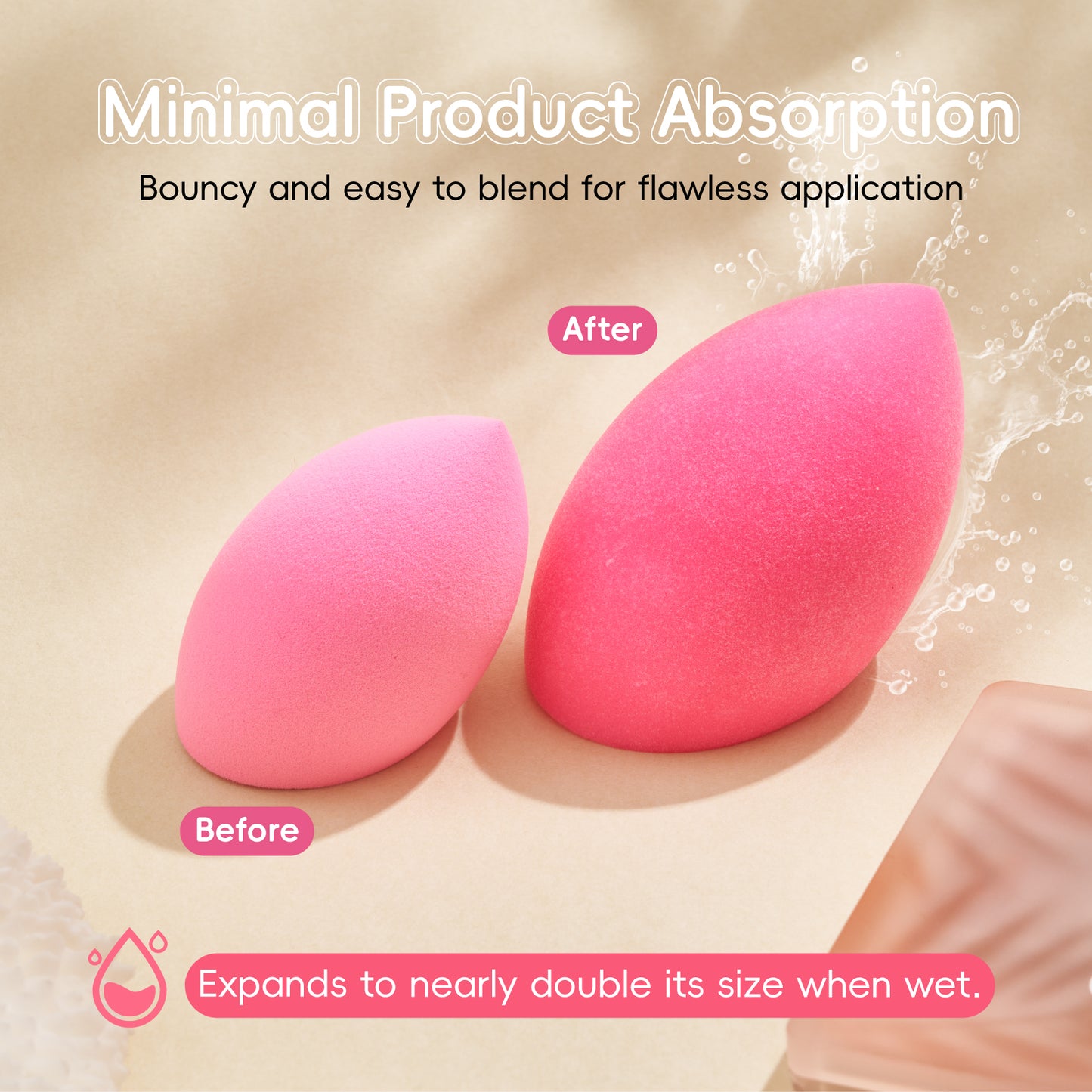 GWT Makeup Sponge Set, 6 Pack – Latex-Free Beauty Blenders for Liquid, Cream, and Powder – High-Definition, Super Soft Wonder Sponges for Flawless Application – Multi-Colored, Ideal for All Skin Types
