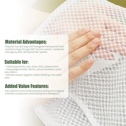 4PC 3D Mesh Laundry Bags with Hanging Handles