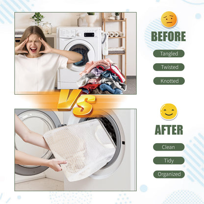 4PC 3D Mesh Laundry Bags with Hanging Handles