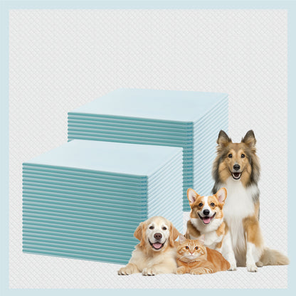 GWT Dog Puppy Training Pee Pads, Quick Drying & 5 Layer Leakproof Design, Blue & White