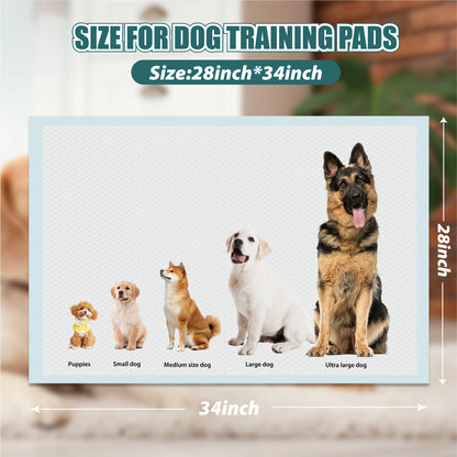 GWT Dog Puppy Training Pee Pads, Quick Drying & 5 Layer Leakproof Design, Blue & White