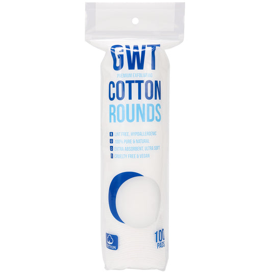 GWT Premium Cotton Rounds - Ultra-Soft, Lint-Free, and Highly Absorbent Cotton Pads for Skincare, Makeup Removal, and Gentle Cleansing - Perfect for Daily Use