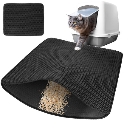 GWT Waterproof Cat Litter Trapper Mat, Double Layer Honeycomb Design, EVA Mat for Cat Litter Scatter Control