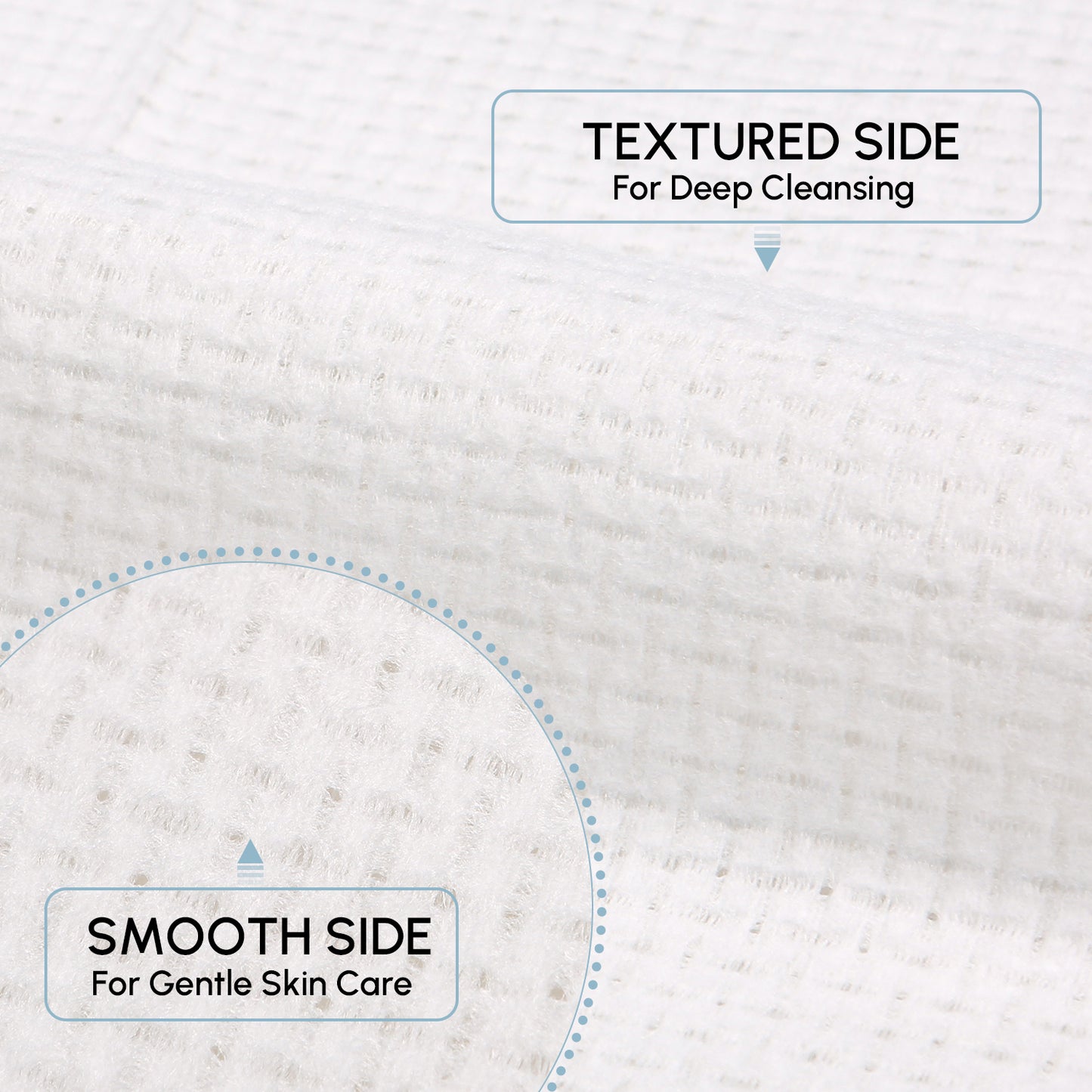 GWT Clean Disposable Face Towels, Biodegradable & Lint-Free Dry Wipes, Remove Makeup, For Sensitive Skin, Thick & Soft, 10" x 12" Large Size Towels, 50CT